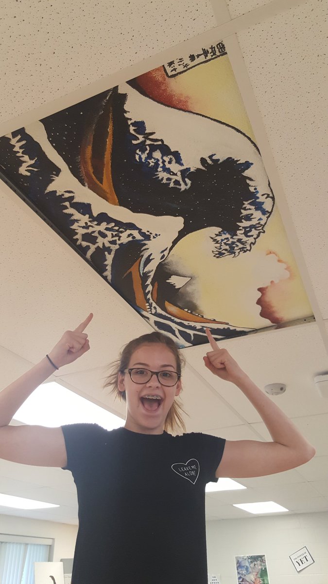 Anna McIlece finished the first ceiling tile in the art room!! Way to set the bar high for the rest!! <a href="/HCPSBurns/">Burns Middle School</a>