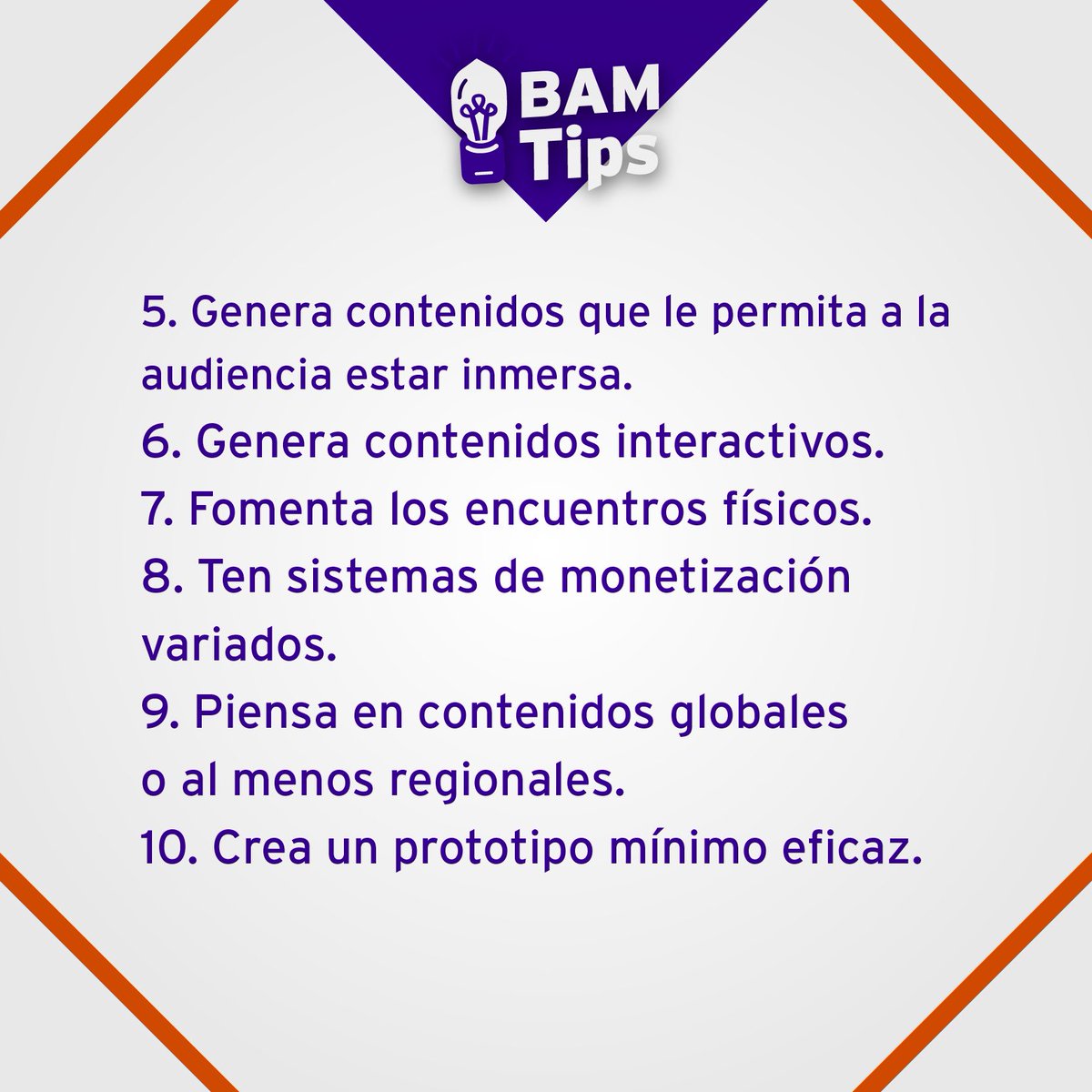 BAM_Bogota's tweet photo. ¿Estás empezando en la Industria Audiovisual? Entonces pon atención a estos #BAMTips.
https://t.co/d3PTMOWRS7 https://t.co/DFPkvDZPeE