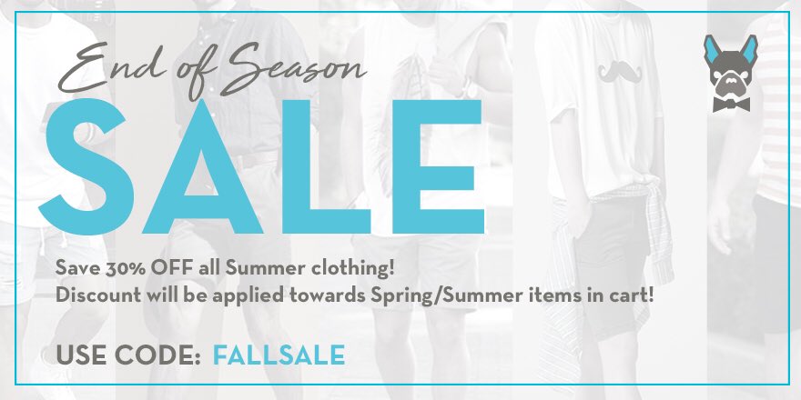 shopatbrick's tweet photo. Save 30% OFF all SS17 clothing! Use code: FALLSALE and discount will be applied towards applicable items in cart! #sale #wehosale https://t.co/ERVXZZXNHX