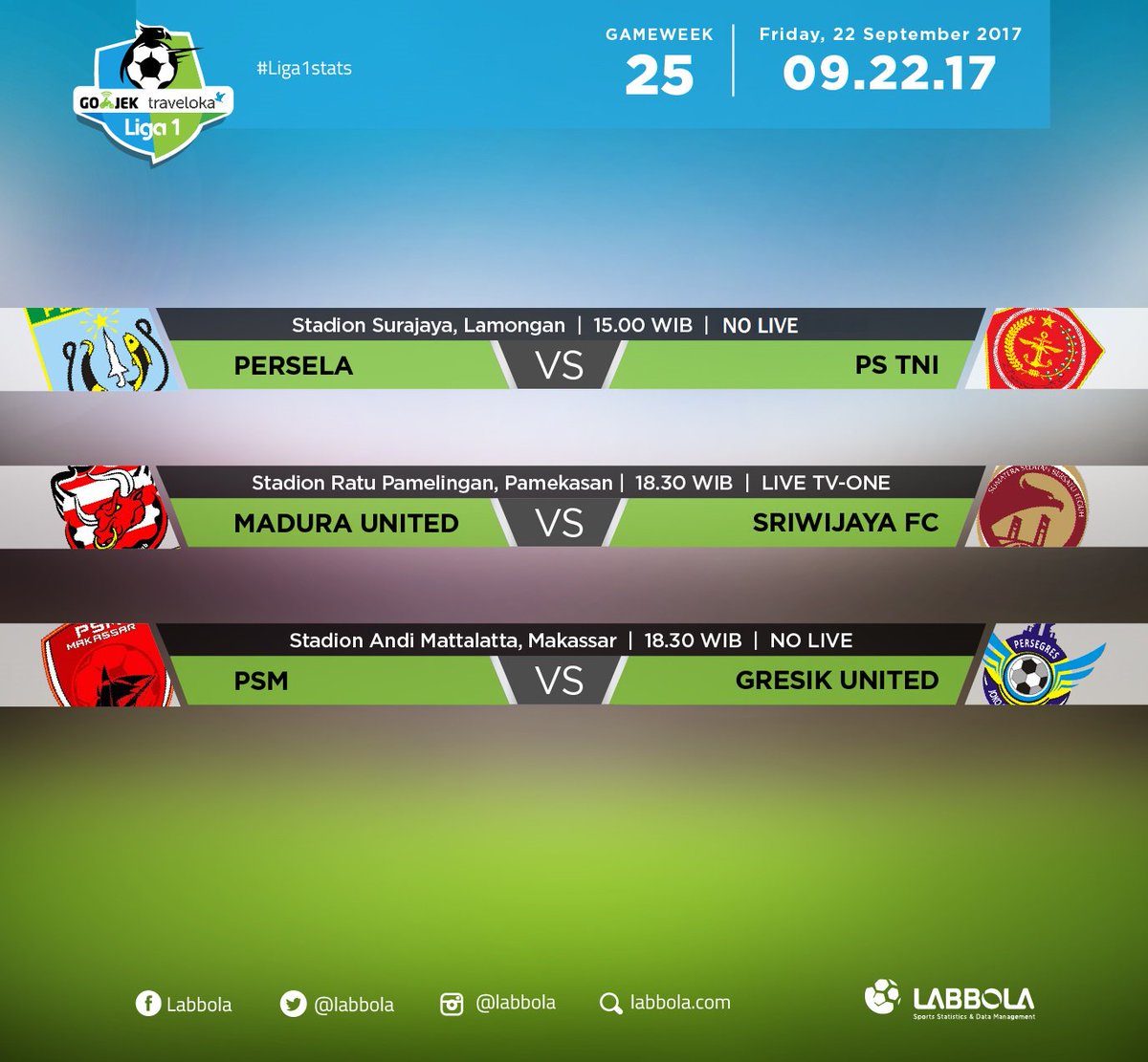 Jadwal pertandingan Liga 1