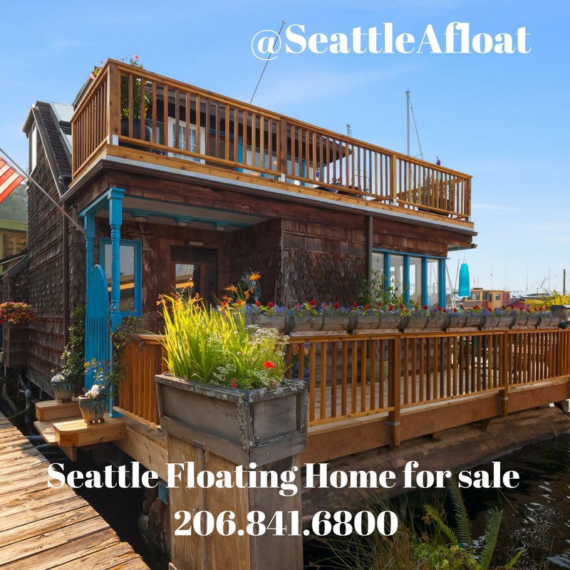 CourtneyCooper's tweet photo. Seattle Floating Home in Westlake w/ open spaces &amp; lovely views. Live near downtown &amp; have a big boat tied to your house! #seattlehouseboats https://t.co/Zb48cGuKUE
