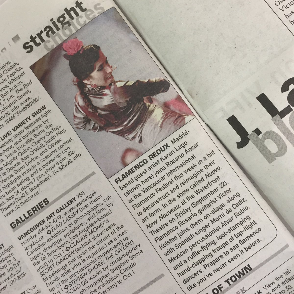 Karen Lugo featured in today's <a href="/straightarts/">Straight Arts</a> Choices: ow.ly/UrEo30fkC7K "Prepare to see #flamenco like you’ve never seen it before."