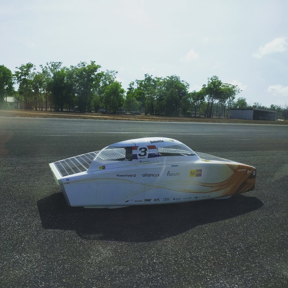 delftsolarteam's tweet photo. And we're driving! We're so relieved we finally have all the parts to drive and extatic everything works! 
Let's race! 
#takeonthedutch https://t.co/kWbgOvws5z