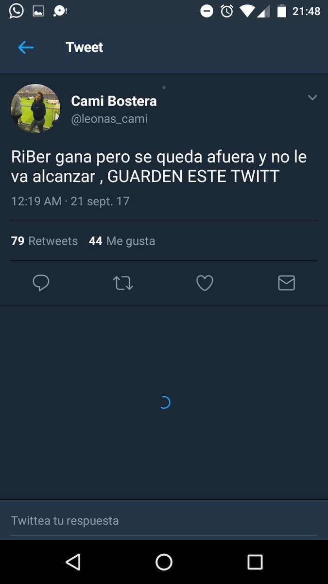 blancaalarcon14's tweet photo. Hay tenes tu Twitter Bostero a ver donde te lo metes ahora .ganamos y vamos a ganar la Copa Libertadores y vos lo vas seguir mirando #porfox https://t.co/z9S0YkG5Pm
