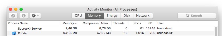 brunodlz's tweet photo. SourceKitService ??? 9.46 gb ๐๐๐
This is worse than Java
#xcode9 #sourcekitservice #apple https://t.co/nXZhwhGOLJ