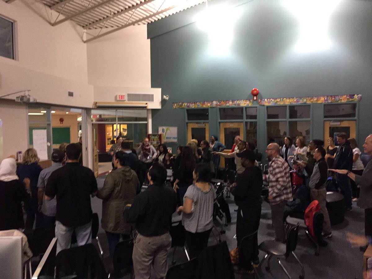 Body break time!!! Bring on #popseeko <a href="/KarenGowda/">Karen Gowda</a> &amp; <a href="/AnneMCzember/">Anne-Marie Czember</a> giving our Ps a break from learning #pweignite #pypignite #rvsed