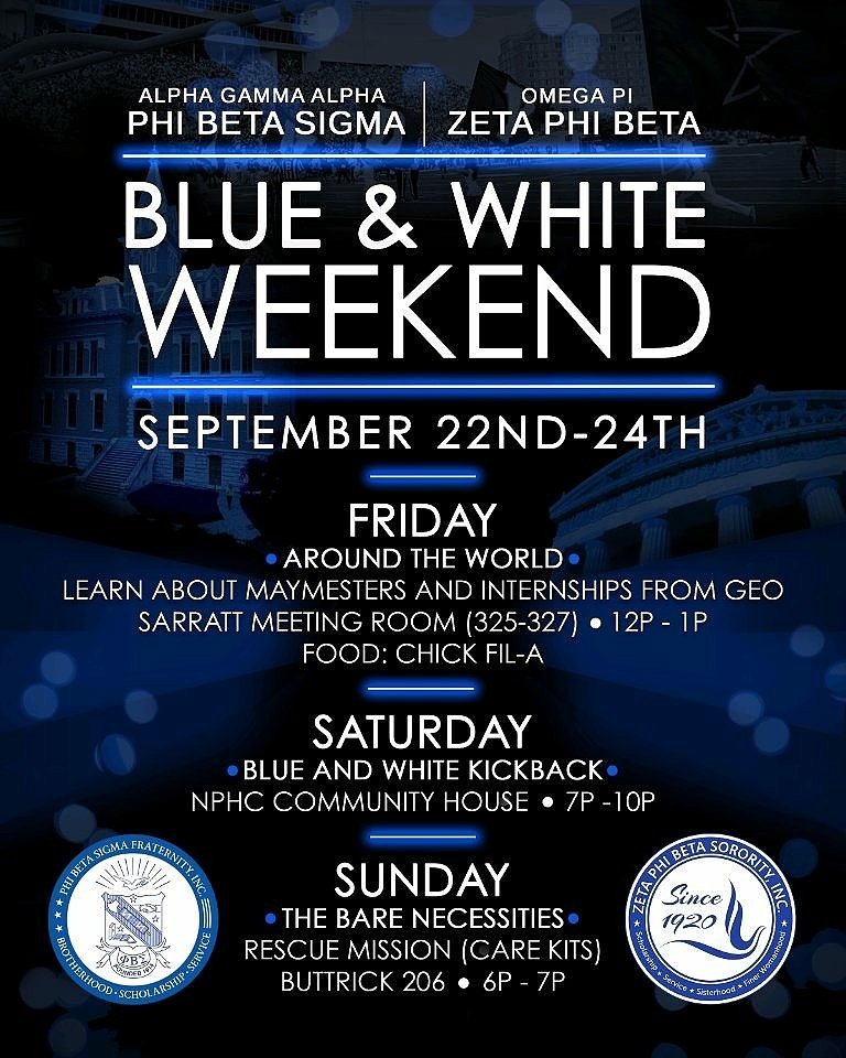 Blue and White Weekend starts TOMORROW at NOON! Come through!