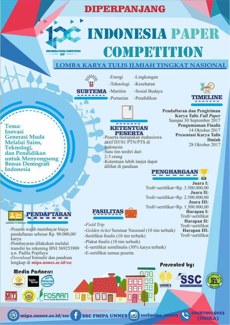 InfoJadwalEvent's tweet image. LKTI IPC UNNES 2017 DIPERANJANG..! jadwalevent.web.id/lkti-ipc-unnes…