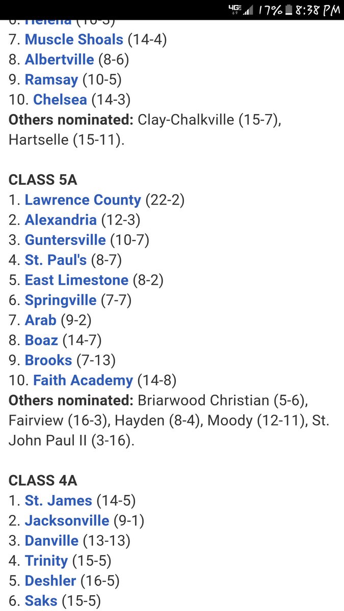 brookslionsvb's tweet photo. New 5A rankings. Lady Lions add two more wins tonight over Athens and St. John Paul II. #BBB2B ... Big tourney this weekend at BHS #BIT2017 https://t.co/sWZc5fBlMj
