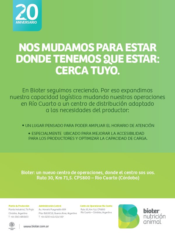 elprodporcino's tweet photo. En Bioter seguimos creciendo, por eso expandimos nuestra capacidad logística en Río Cuarto.
#bioter #nutricionanimal #riocuarto https://t.co/TQHxJ2kmE5
