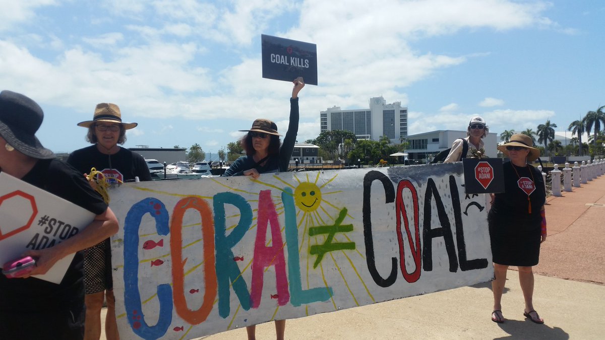 riverserpant's tweet photo. Cmon QLD coral or coal? Listen up senators! 
#StopAdani https://t.co/NyGZ7FfDUW