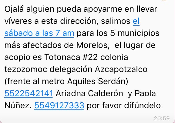 atlgarza's tweet photo. para la gente de Azcapotzalco que se quiera sumar. 

21/09/17 21:09 hrs https://t.co/PZTpLNO5nY