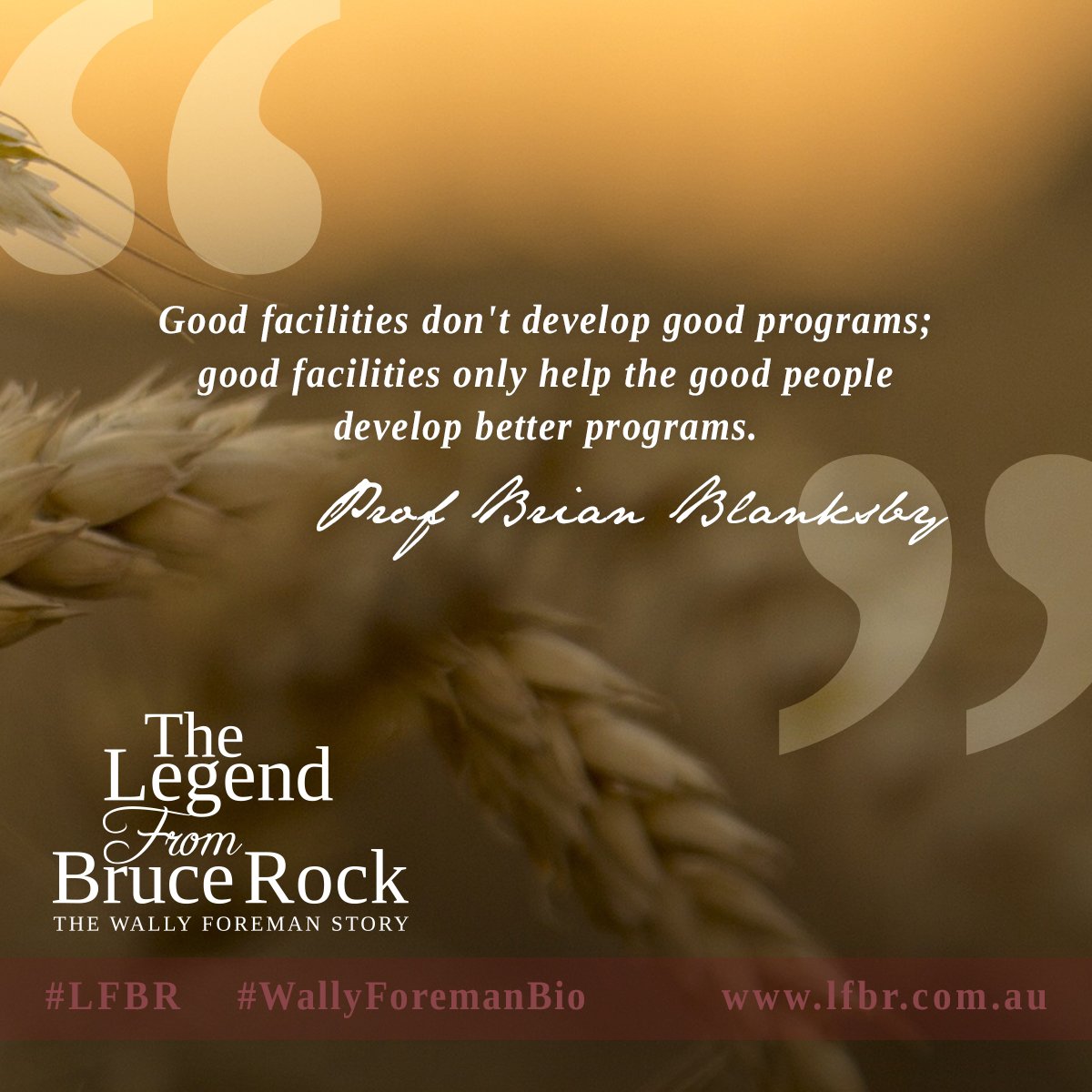 _FFPress's tweet photo. #QUOTE | The Legend from Bruce Rock is out now! > https://t.co/GOuQD2h3dV #LFBR #WallyForemanBio https://t.co/ZdAlACvMh5