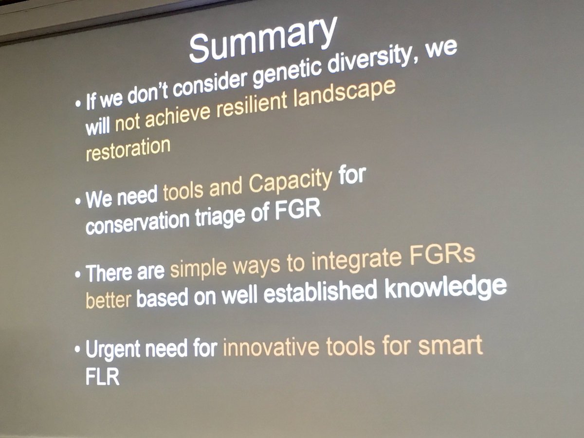 Great speech by <a href="/ChrisJKettle/">Chris J Kettle 🌳🌳🌳🌲🌲🌲🌴🌴🌴🍁🍂🍃</a> at #IUFRO2017 on the central role of forest genetic resources in getting the right trees planted !