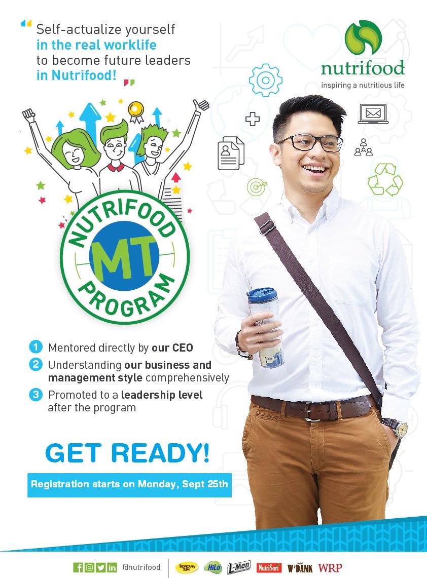nutrifood's tweet photo. Looking for a challenging yet fun worklife experience? Nutrifood MT Program offers u a set of impactful projects that will change your life! https://t.co/LptTkKABt7