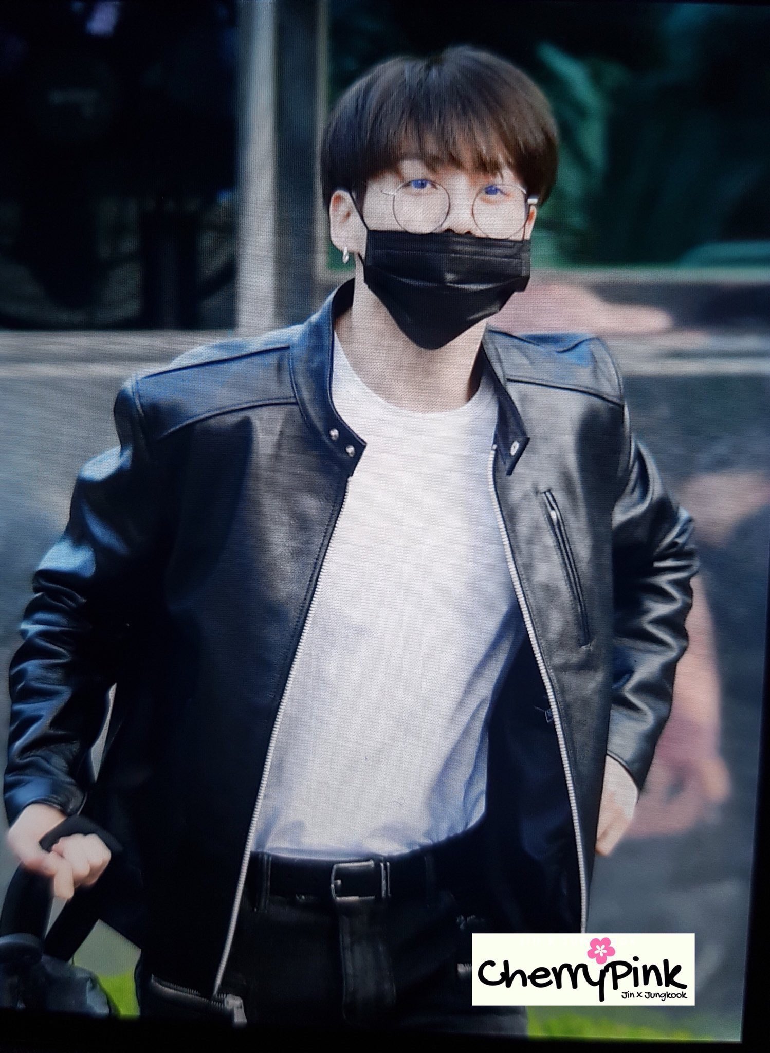 BTS Jungkook Black Biker Leather Jacket