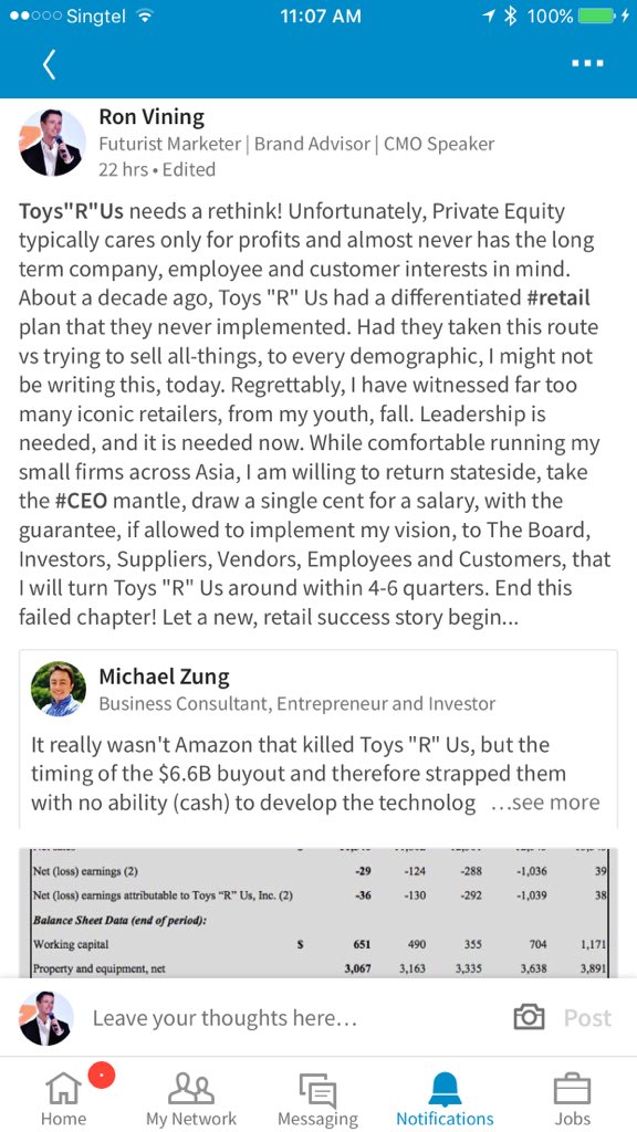 RonaldVining's tweet photo. @CMOretail @ToysRUs Welcome opportunity to truly differentiate @ToysRUs physical #retail & #eCommerce by disrupting #BigBox #StoreInStore & #Virtual Engagement. https://t.co/1lmNhyE2O6