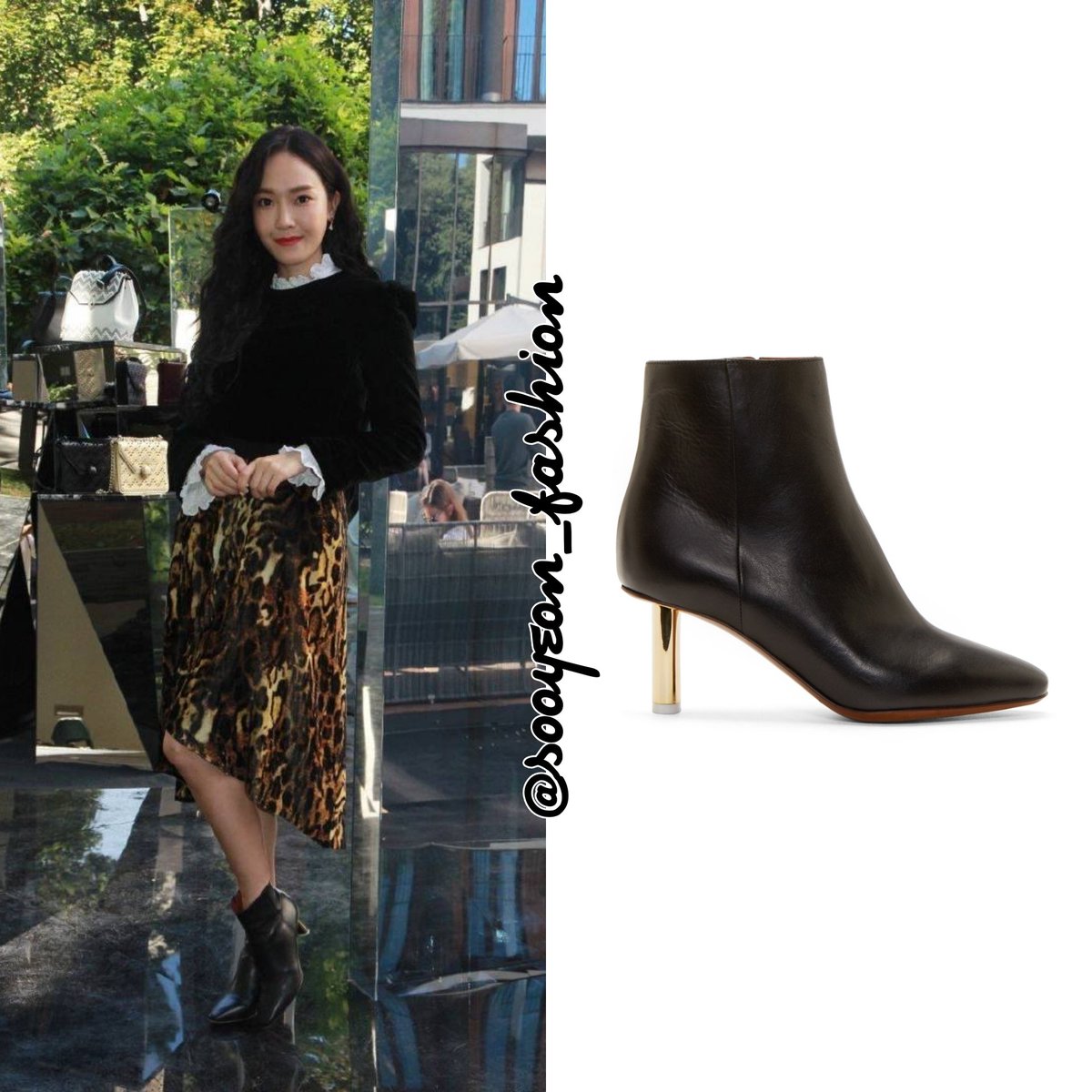 Leather Boots (Black/Gold), $651 