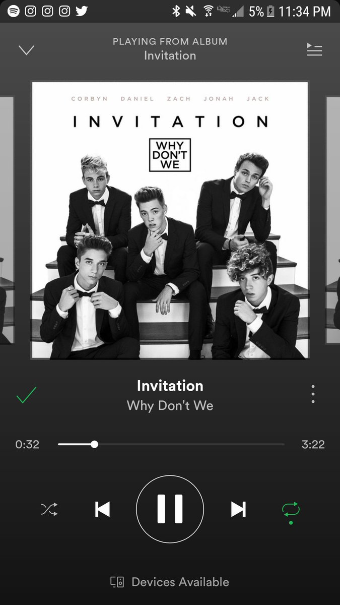 jaswdw's tweet photo. How I feel listening to Invitation. 😂 Bless the repeat button, even though its about to break. @ImZachHerron @whydontwemusic  #INVITATIONEP https://t.co/NV1Xu5o45a