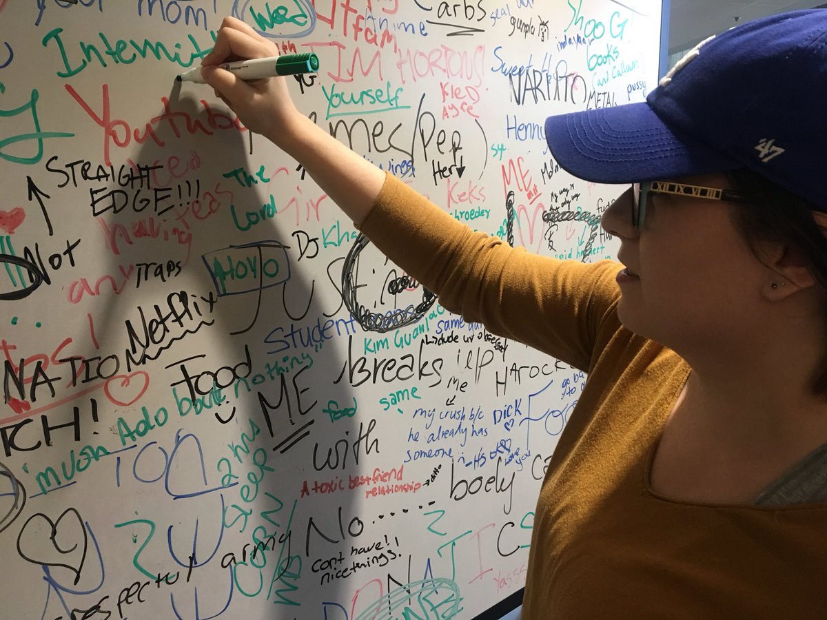 candkatmacewan's tweet photo. Third year com student Daragh on school spirit: “I love the community #MacEwan creates!” She’s just happy to be back! #bcsc202 #teamck https://t.co/YY2Ckkhiu3
