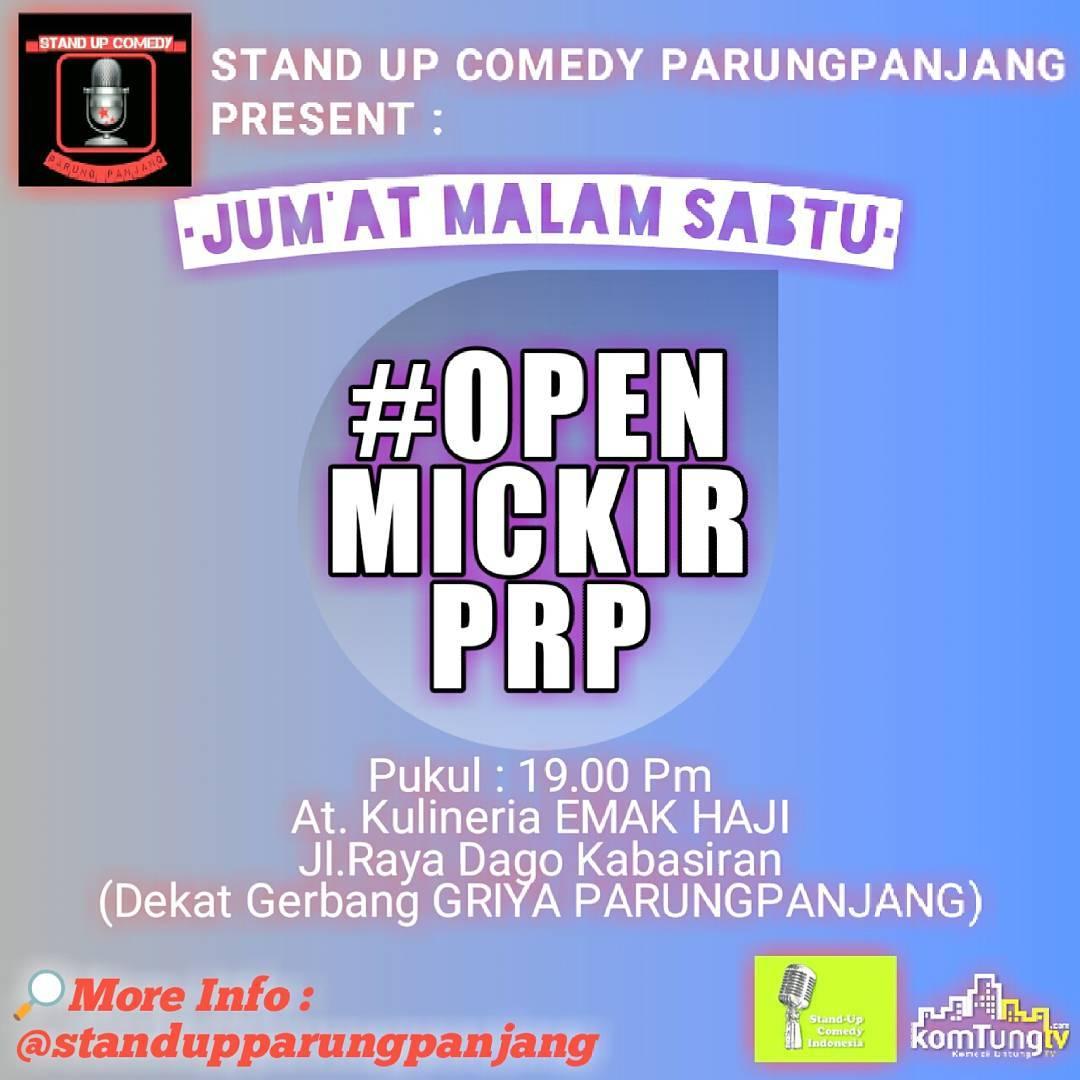 StandUp_PRP's tweet photo. malam ini #OpenmickirPRP at kulineria emak haji, pukul 19:00 WIB yukkk https://t.co/PwSXcflqDJ