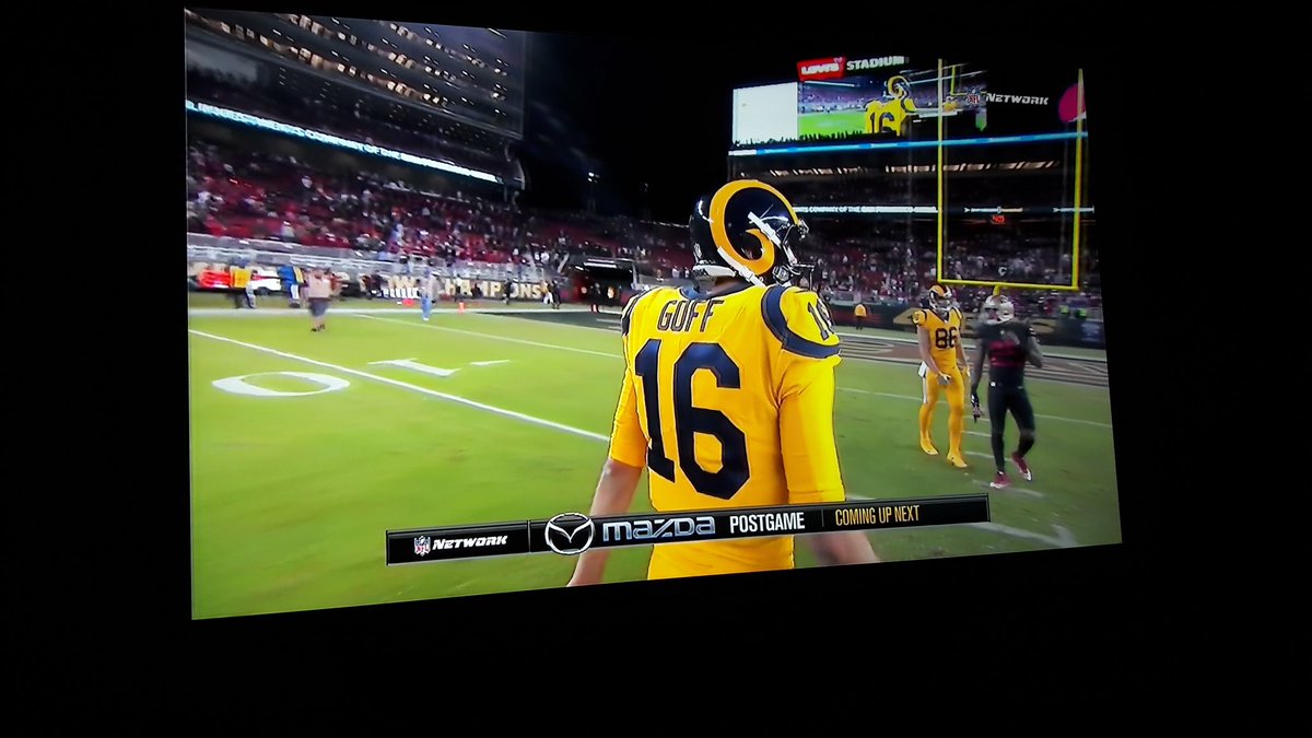 danymarica's tweet photo. What. A. Game. #RamsWin in The Bay Area. Final: #LARams 41, SF 39. #Rams #GoffTime #LAvsSF #TNF 💛🏈👏🏻🤘🏻🐏🔥🎯🍂🍁🇺🇸 https://t.co/YJflYP3erY