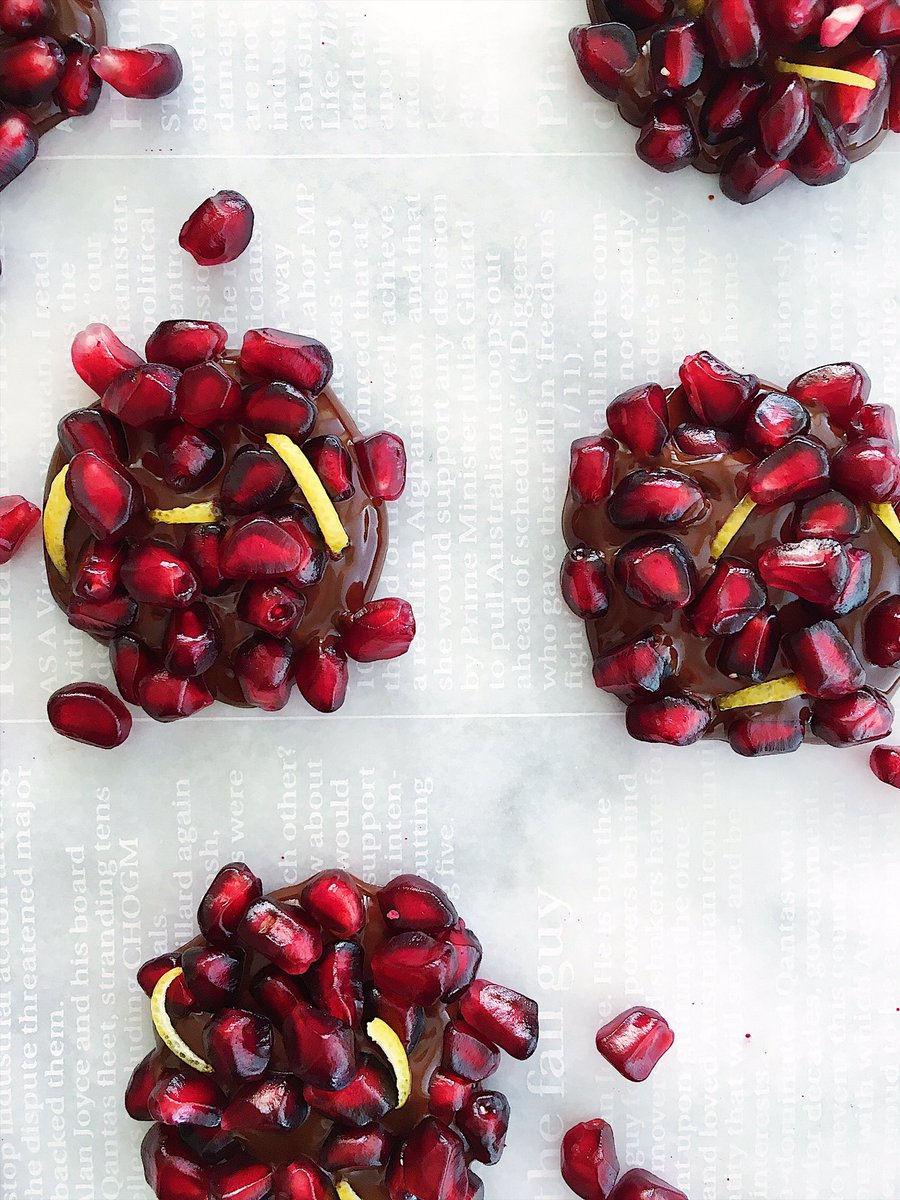 ShanCooks's tweet image. #Pom #chocolate lemon peels on the blog therealshan.com/pomegranate-da…