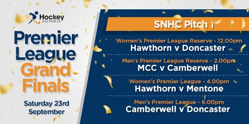 hockeyvictoria's tweet photo. ONE MORE DAY TO GO! Make sure you get down to SNHC TOMORROW for a massive day of Premier League Grand Finals! #hockeyvic #HVfinals https://t.co/cMzzm9mfED