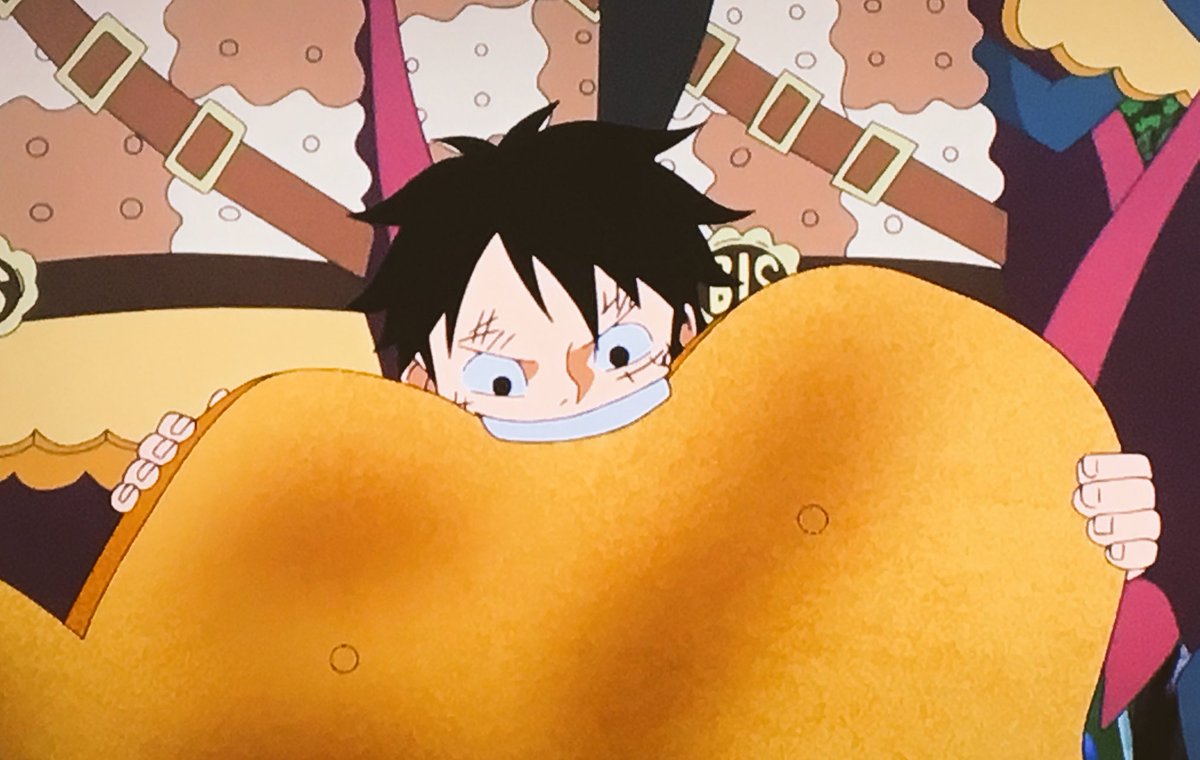 やすちゃん ルフィ推し Osp クラッカーとの戦い ビスケットをひたすら食べるルフィ 最後 胃袋限界のルフィが頑張って食べてる姿がやばいのとナミさんの言葉がやばい 笑