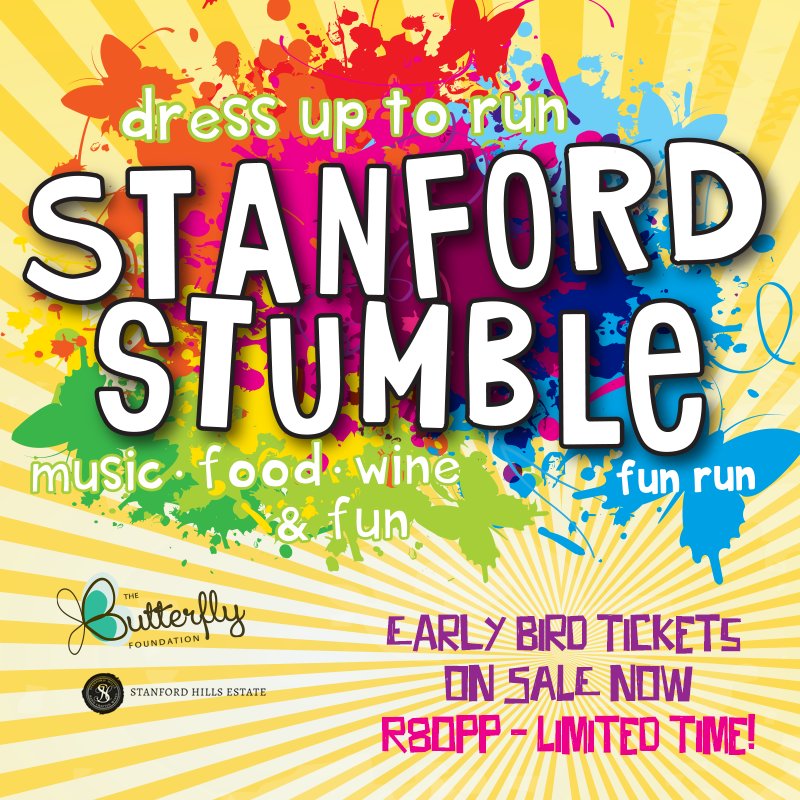 Early Bird Tickets are now on sale! Get your discounted tix until 30 Sept. wwww.stanfordstumble.co.za <a href="/visitstanford/">Stanford Tourism</a> <a href="/HWFF_SA/">HERMANUS WINE & FOOD</a> <a href="/THEnosyRosy/">Nosy Rosy</a>
