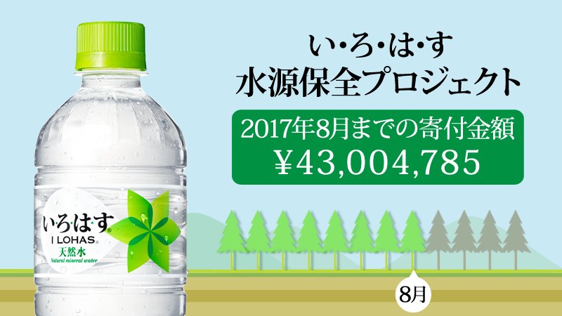 い ろ は す いろはす は全国の森林保全活動に寄付をしていま す これまでの寄付額は 43 004 785 水源から 一滴一滴 育ちのいい水を皆様にお届けするため活動を続けていきま す サイトでは活動を応援してくれるお店も紹介中 T Co