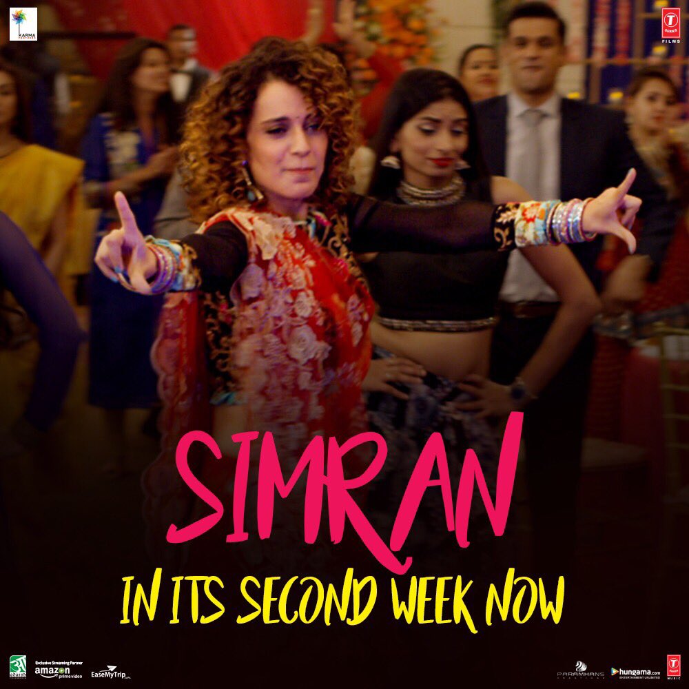 #Simran enters it's second week. If you haven't watched it yet. Book your tickets here NOW : bit.ly/Simran_BookTix…