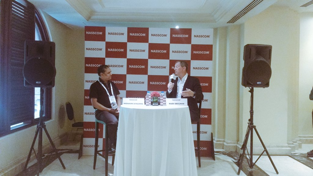 NasscomEvents's tweet photo. Leadership Rendezvous Series 3 of Day 2 at #nasscomES is a hit with #MarkBregman, CTO, @NetApp. https://t.co/EXjRVTULuW