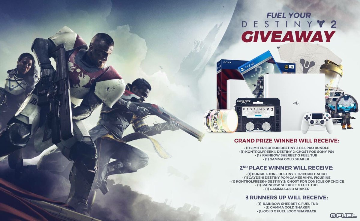 GFuelEnergy's tweet image. A Destiny 2 Giveaway you say?! You heard right! Head to the link below to enter! Good luck, Guardians! #GFUEL 

 bit.ly/2jcaiA4 🌍