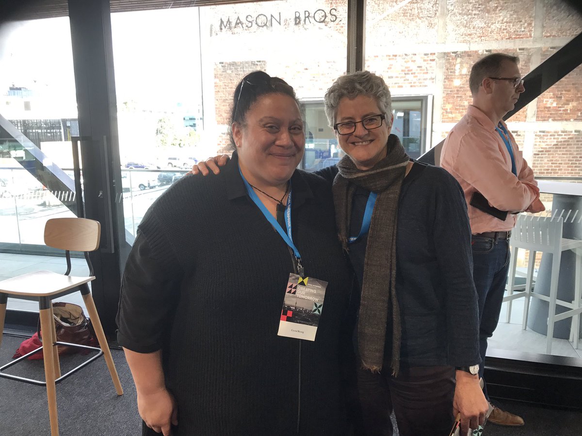 DTewhiu's tweet photo. Whanaungatanga: Great meeting executive director Rachael Le Mesurier from Oxfam. #WaiImpact #CreateTmrw https://t.co/Z6HFGHpw8c
