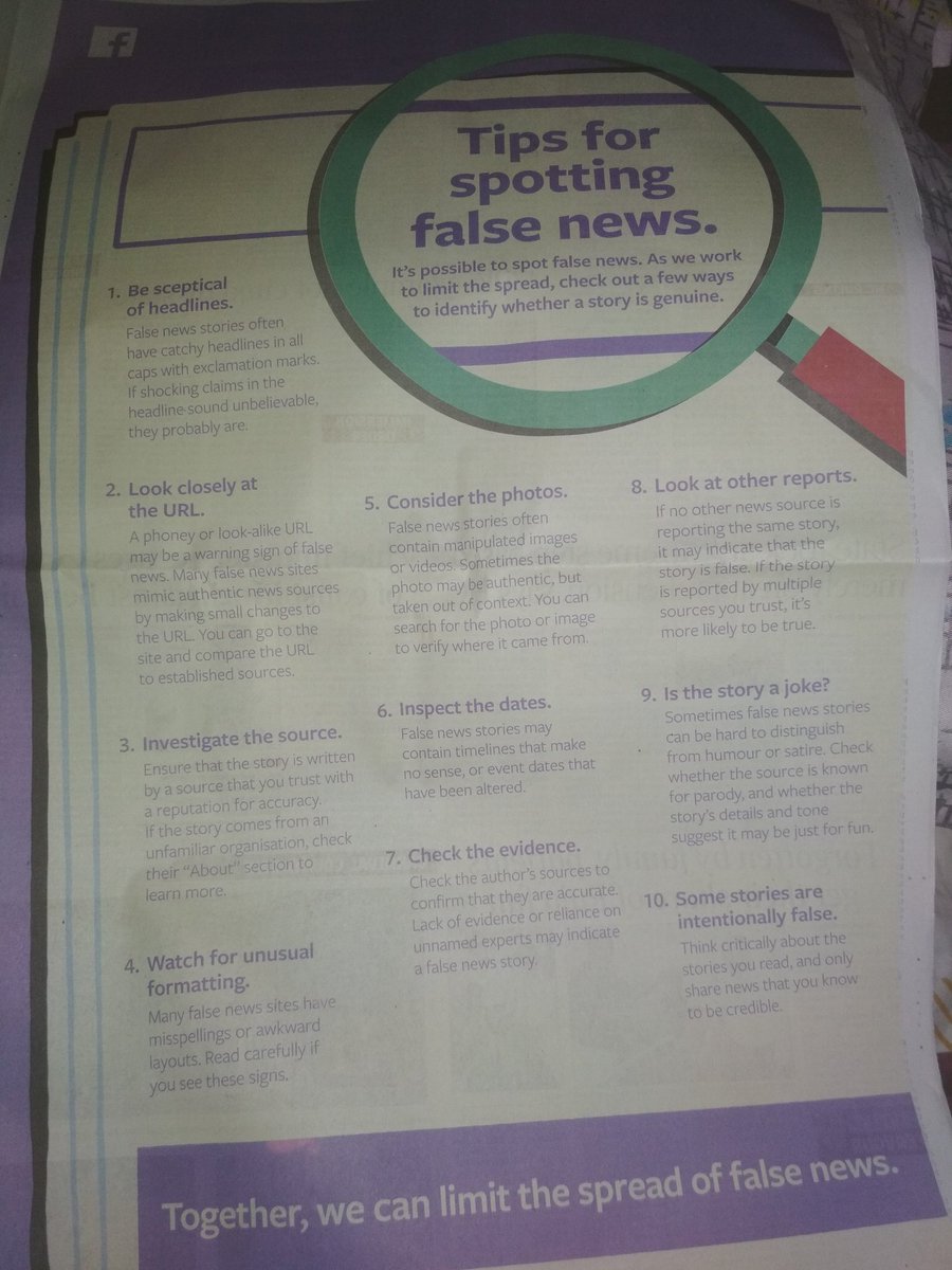 digiadlectio's tweet photo. This is what makes a company different from others. Others put Ads. They put social awareness in full page space in #TOI . That's #Facebook https://t.co/gD32mWXYzD