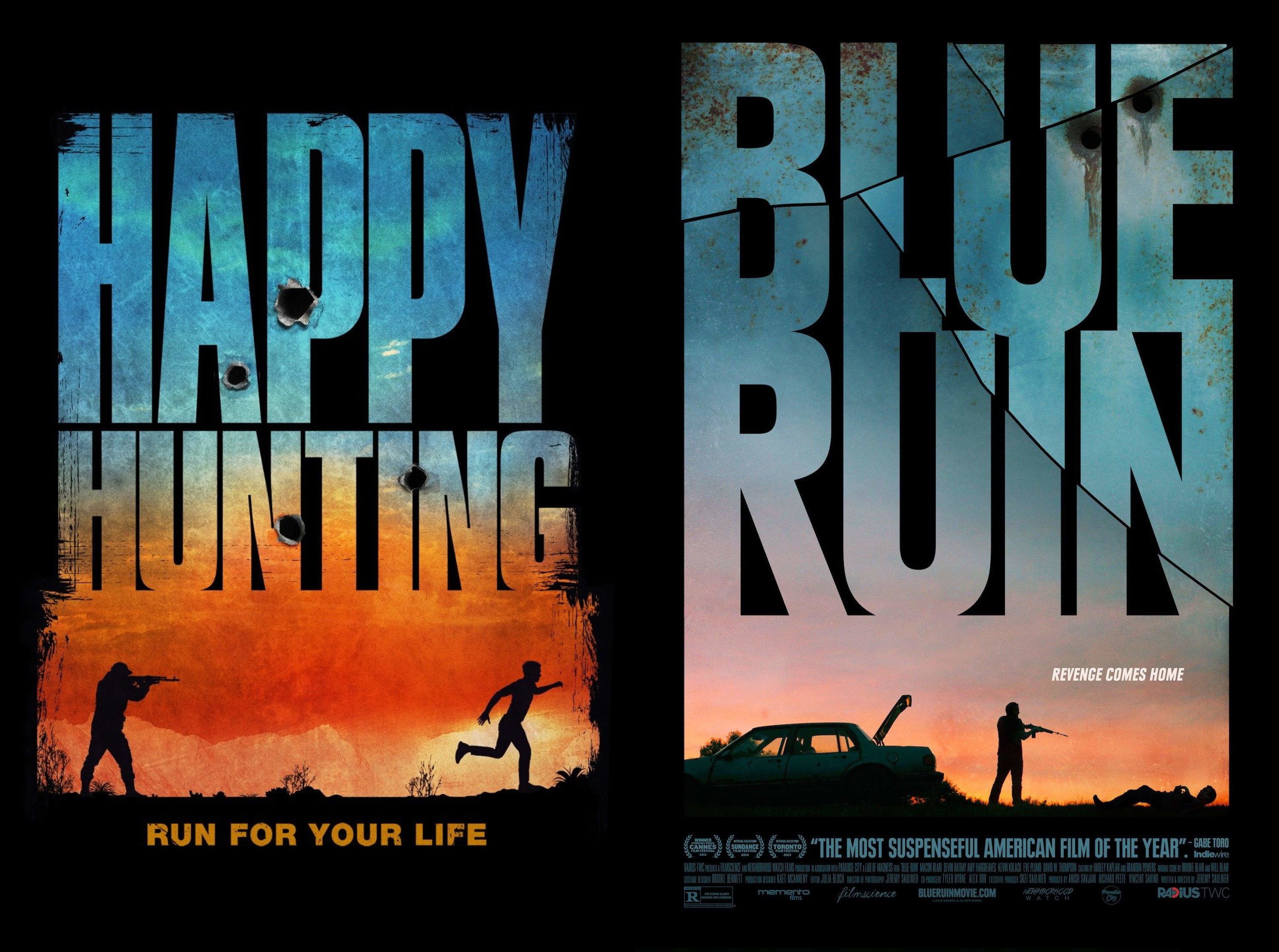 X 上的Adam Bernstein：「Never heard of this new movie HAPPY HUNTING but wow  that is QUITE the ripoff of the the poster for @saulnier_jeremy's BLUE RUIN.  https://t.co/TSCzSY0q1o」 / X