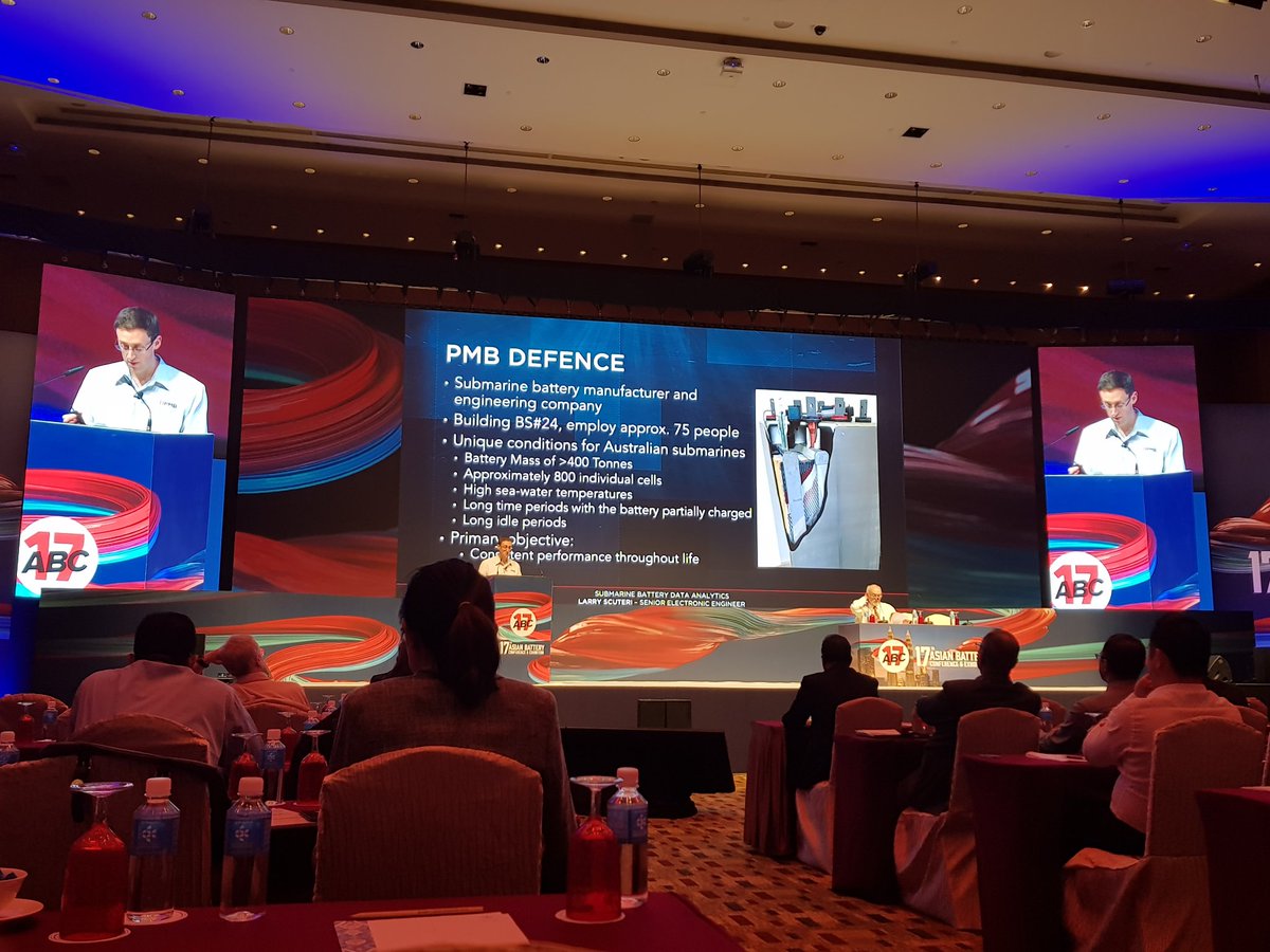 Interesting talk on the use of lead acid battery sets for submarines. 400 tonnes of battery on one submarine!