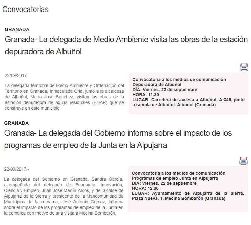 Buenos días! Esta es la agenda de actos oficiales del Gobierno andaluz para hoy en Granada lajunta.es/118jz Feliz viernes.