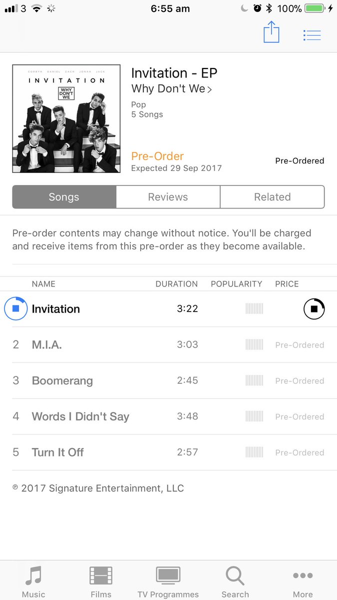 softseavey's tweet photo. Loving the feel of the ep so far :-)) #InvatationEP #InvitationWhyDontWe #InvitationOutNow #WhyDontWe #WhyDontWeInvitationTonight https://t.co/NEsQYSc3bg