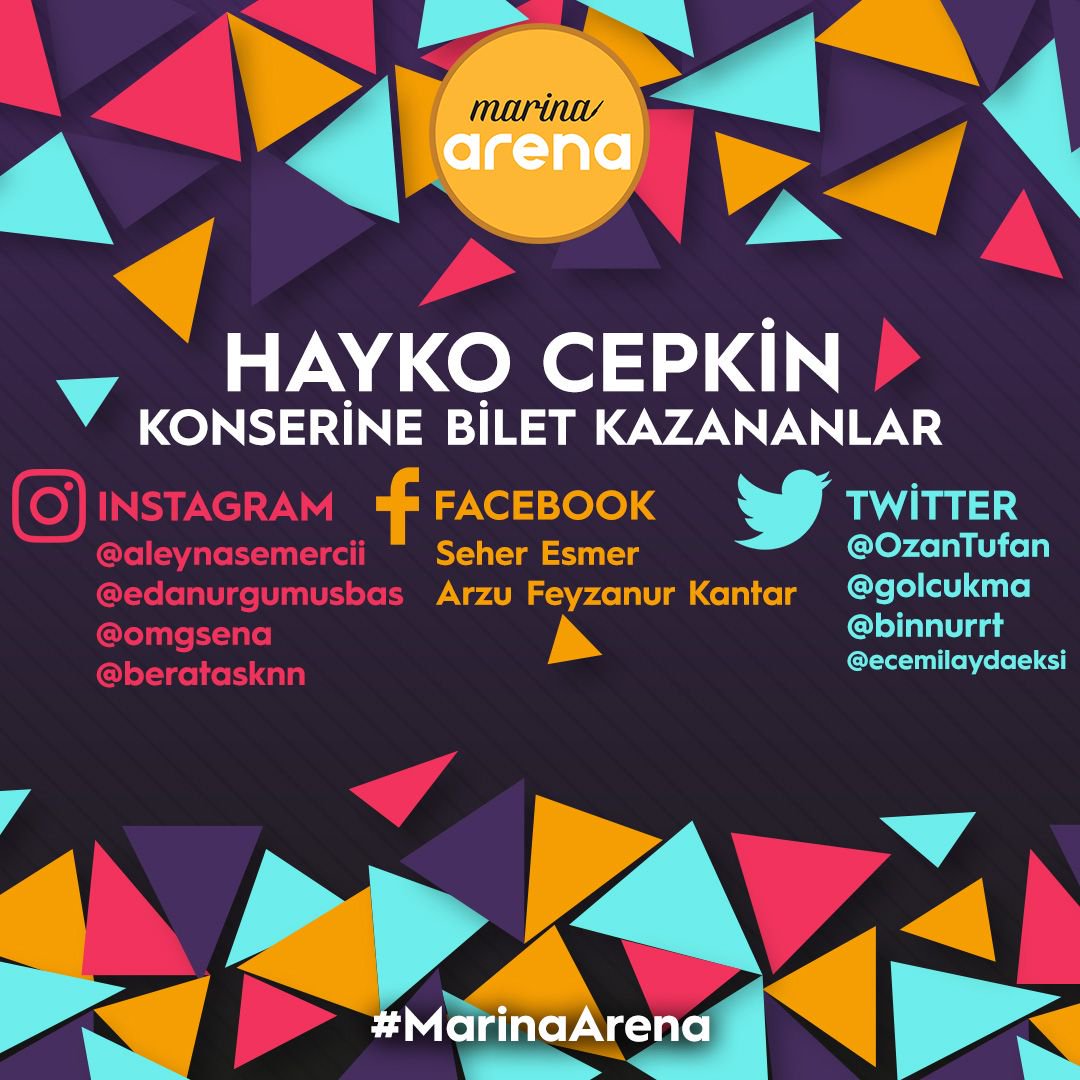 MarinaArenaIst's tweet photo. Kazanamadığın için üzülme! Biletix'ten veya Marina Arena Biletix gişelerinden konser bileti satın alabilirsin. https://t.co/35n8U8CsmA