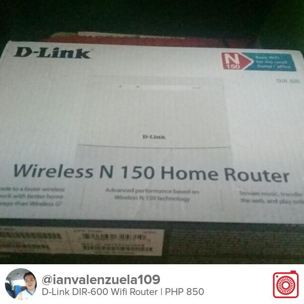 ApolChacha's tweet photo. Selling D-Link DIR-600 Wifi Router PHP 850 https://t.co/r7KTZyD495 #carousell @thecarousell https://t.co/L4zoZBzmU7
