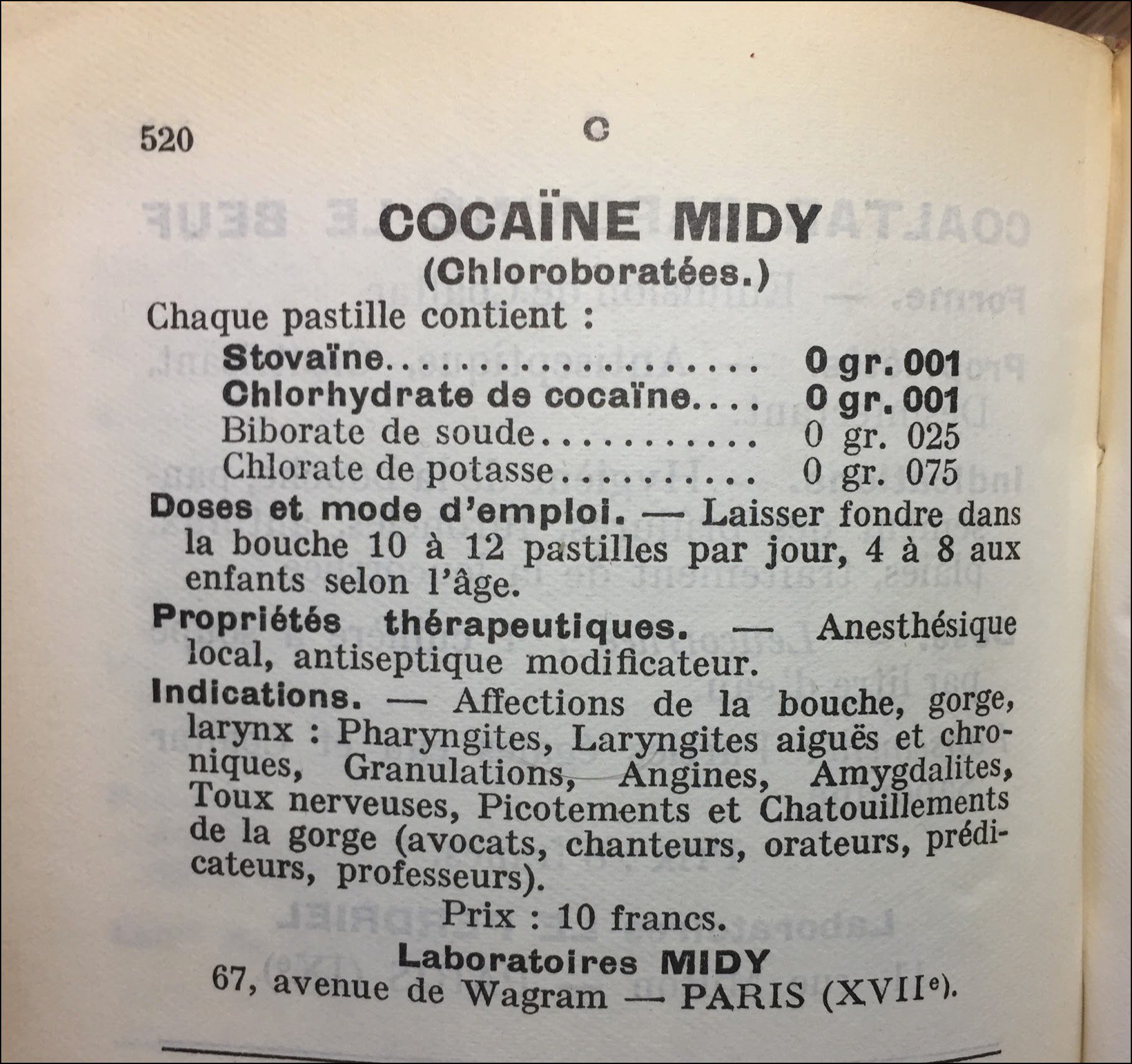 Dominique Dupagne on Twitter "VIDAL 1935 ! Merveilleuses indications...…