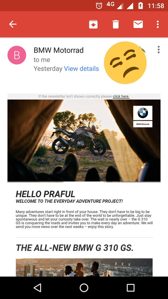 prafultripathy's tweet photo. @BMWMotorrad Thank you for this email,but none of the links have "India" listed.Despite the fact that this is made 30 kms from where I live. https://t.co/jLZKOo1CQq