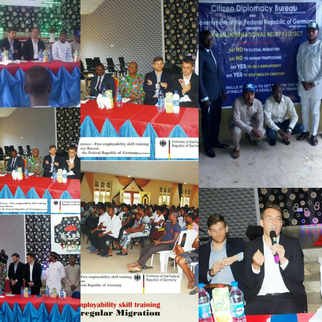 GlobalRlation's tweet image. In partnership with the German government  ,Citizen Diplomacy Bureau organised a conference aimed at the causes tackling illegal migration.