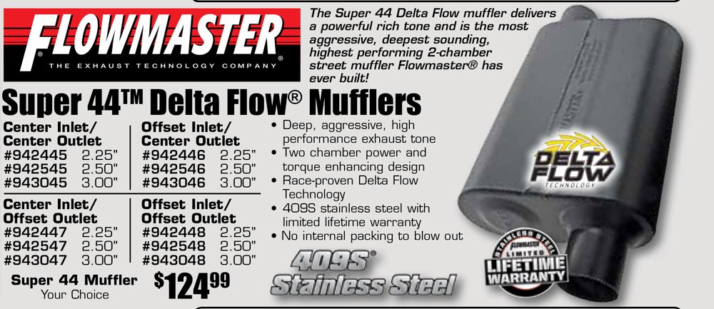 AADiscountAuto's tweet image. &amp;gt;&amp;gt; MAKE A STATEMENT WITH FLOWMASTER &amp;lt;&amp;lt; 
On sale starting at $124.99 EA. 
aadiscountauto.ca/special/474/fl…
#Flowmaster #DeltaFlow #IncreasedHorsepower