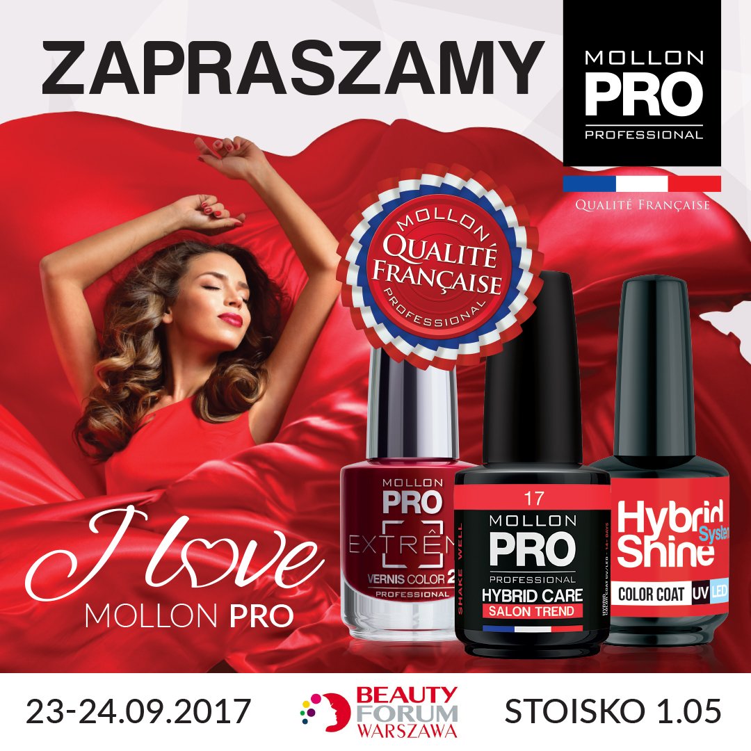 MollonPROcom's tweet photo. Zapraszamy Was serdecznie na 8 edycję targów kosmetycznych Beauty Forum &amp;Spa w Warszawie! 😌 Do zobaczenia na stoisku nr 1.05! 😍 ❤ https://t.co/8P9OBMjkFs
