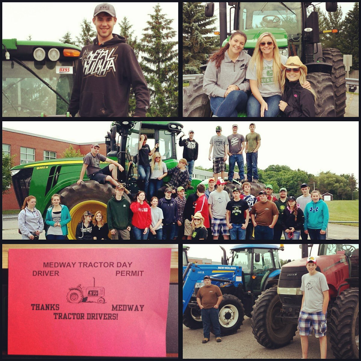 TheeForman's tweet photo. Happy #TractorDay @MedwayHS! 💪🚜🚜🚜🚜🚜 #ldnont #daveandrachel https://t.co/g08KGW2sUp