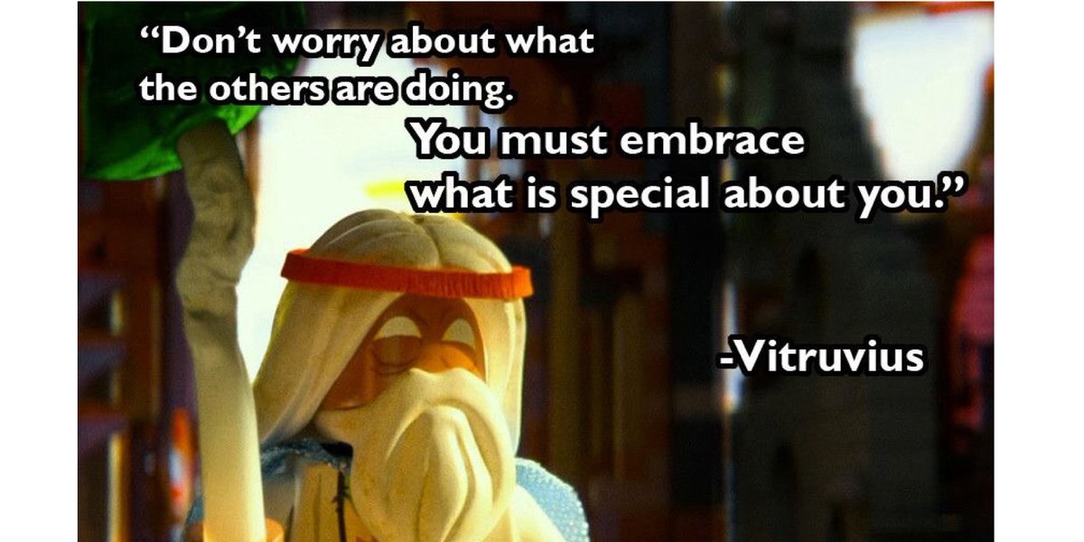 Dissertating's tweet photo. #moviemotivation #Legowisdom Pay less attention to others; focus on your own work. #roadtoPhD https://t.co/iJFrnbh8oN