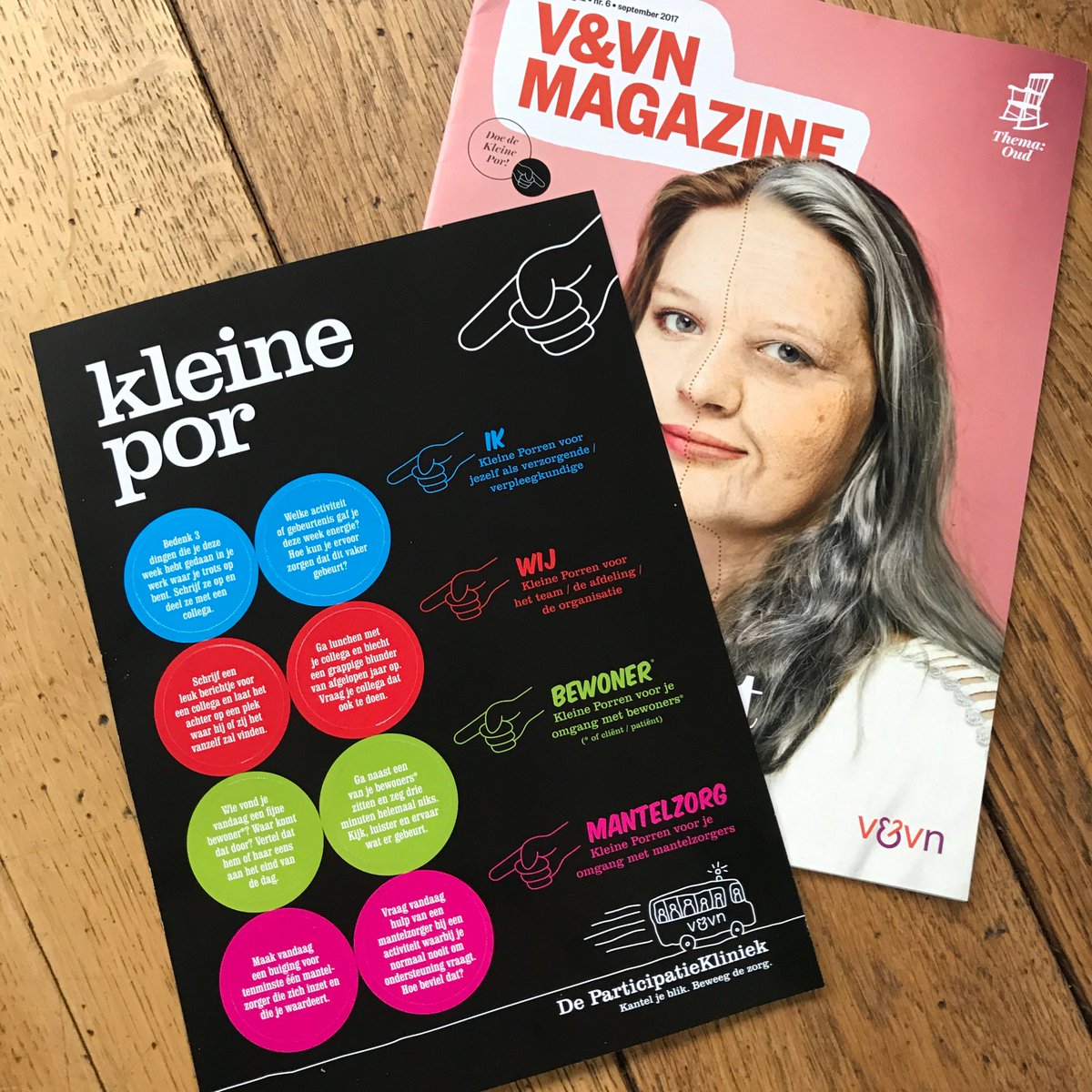 PKliniek's tweet photo. Meegestuurd met het magazine van @VenVN: de Kleine Por van De ParticipatieKliniek waarmee je nieuwe kanten van jezelf en collega's ontdekt. https://t.co/x2nljJYQt7
